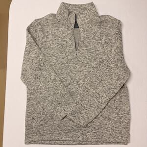 Beverly Hills Polo Club Sweater Men Sz XL Ivory Fleece Quarter-Zip Mock Neck NWT